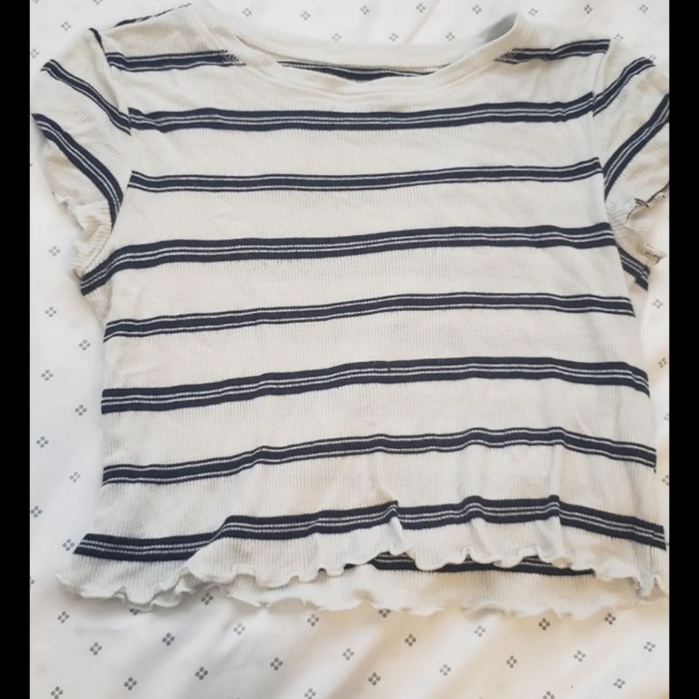 Cropped Striped tee